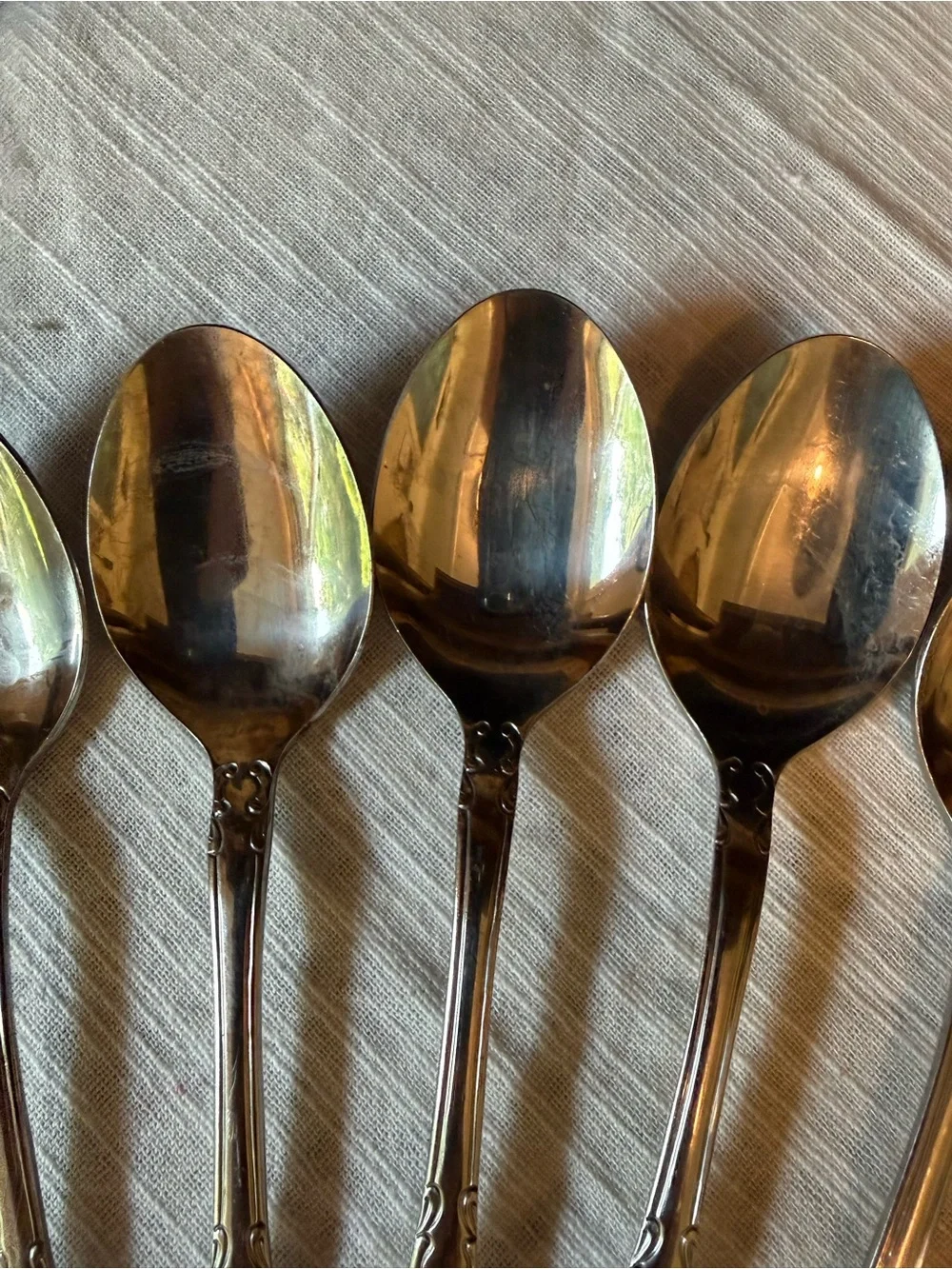 Vtg Oneida Northland Set of 8 Soup Spoons 7” Stainless Flatware Silverware Japan
